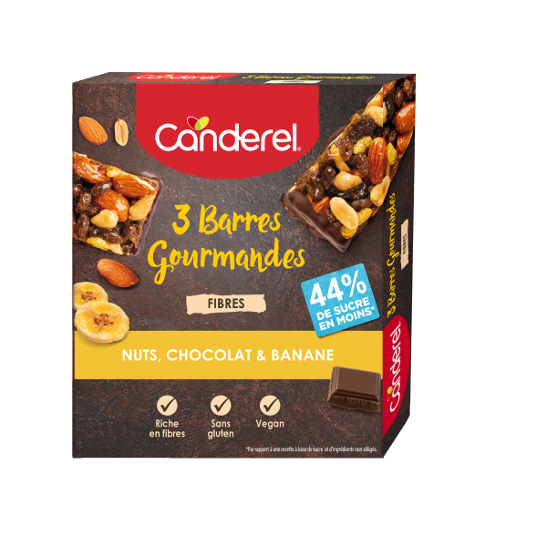 BARRES CÉRÉALES NUTS, CHOCOLAT & BANANE