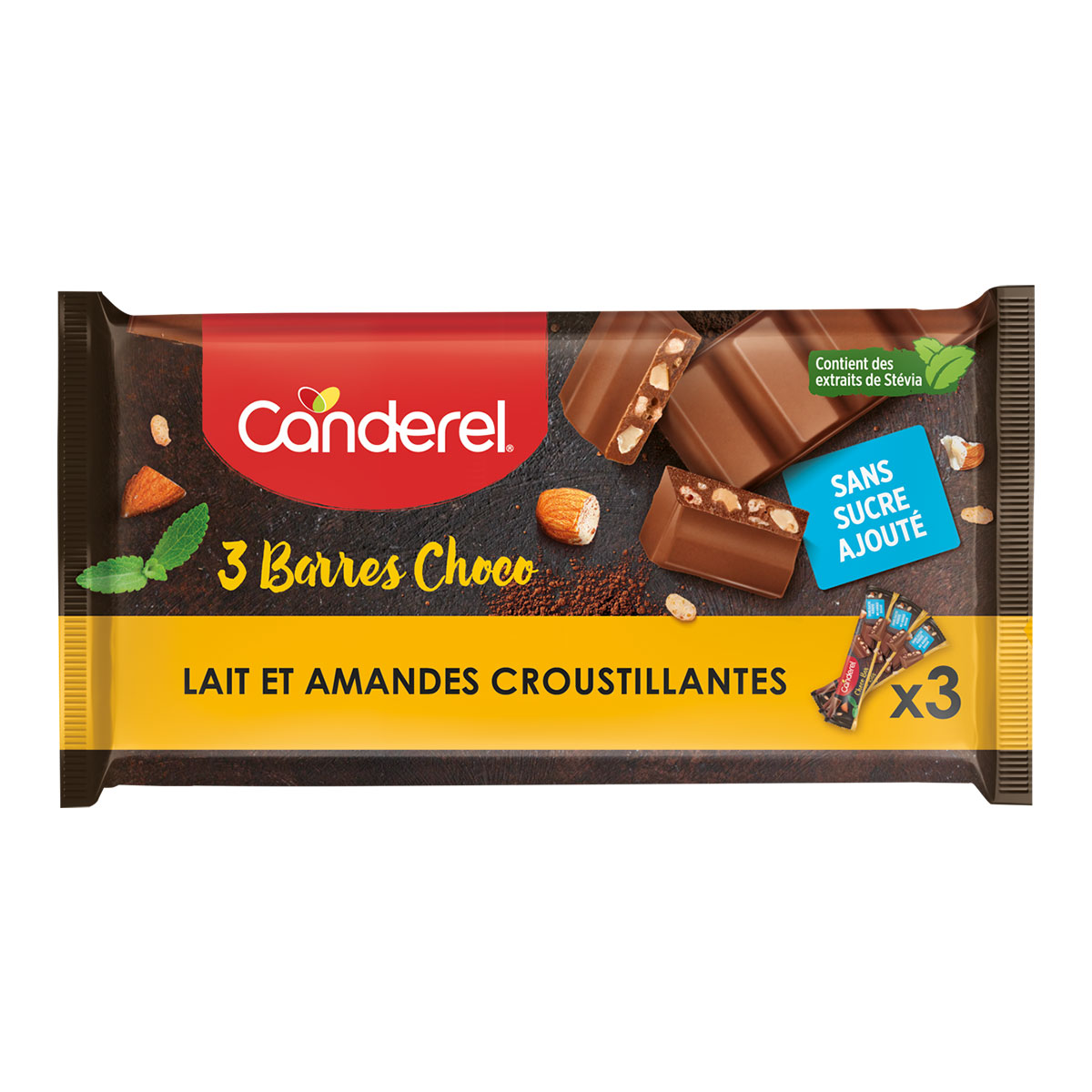 BARRES CHOCOLAIT & AMANDES - Canderel Professionnal